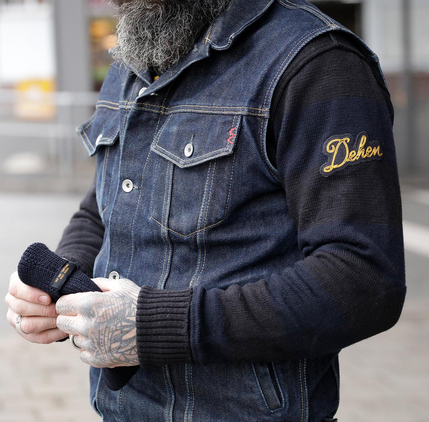 DE-IHH-CUSTOM-BLK - Dehen 1920 1/4 Zip Moto-Jersey Hamburg - Black/ D.Navy - Image 6