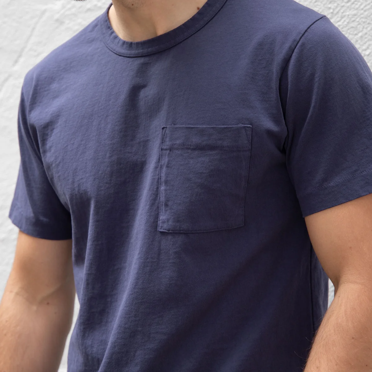 DE-TS01P-NAV - Dehen 1920 Heavy Duty Pocket T-Shirt - Navy - Image 3