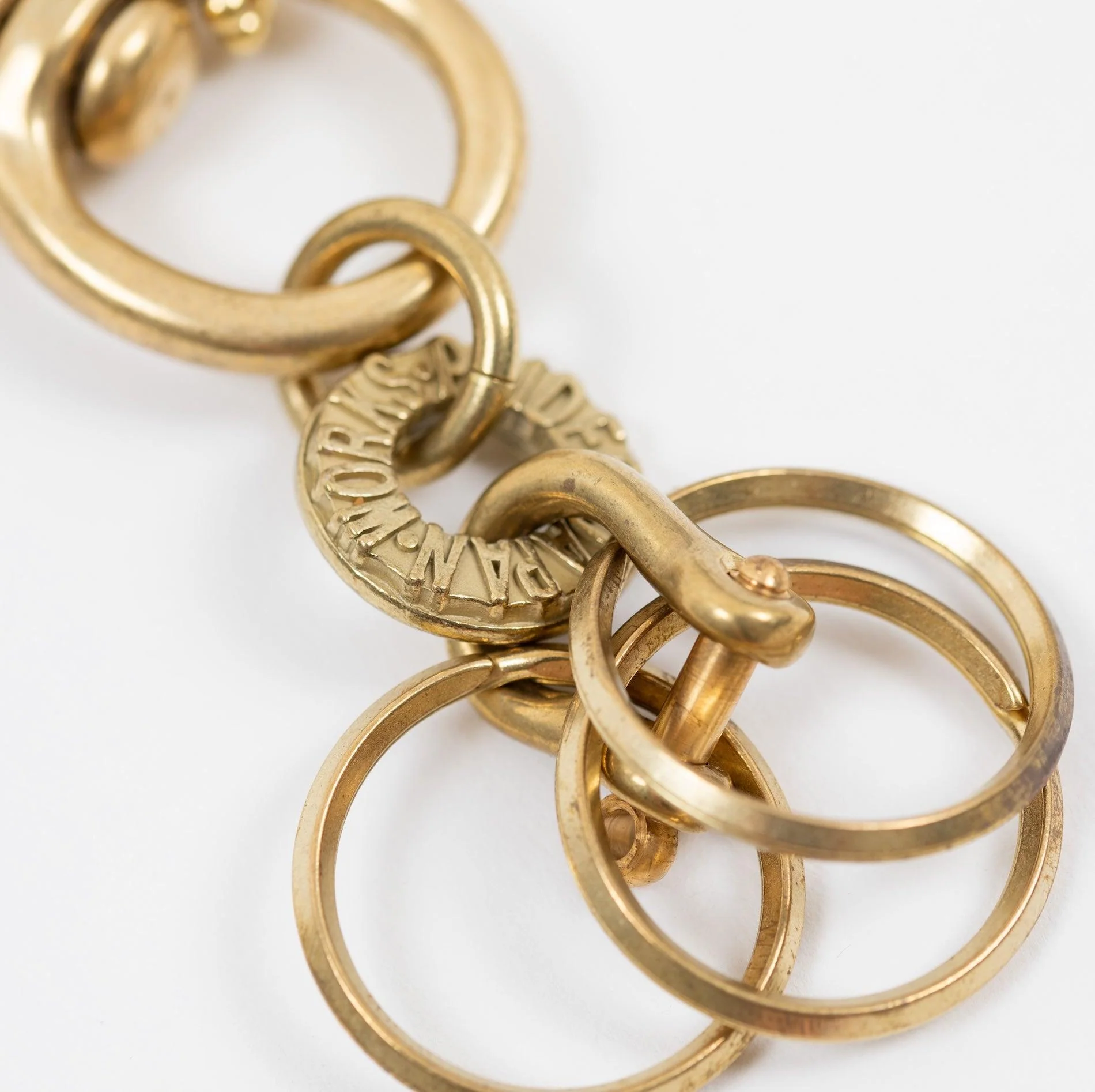 BRASS-W8 - Large Clip With Swivel And Rings - Brass - Image 4