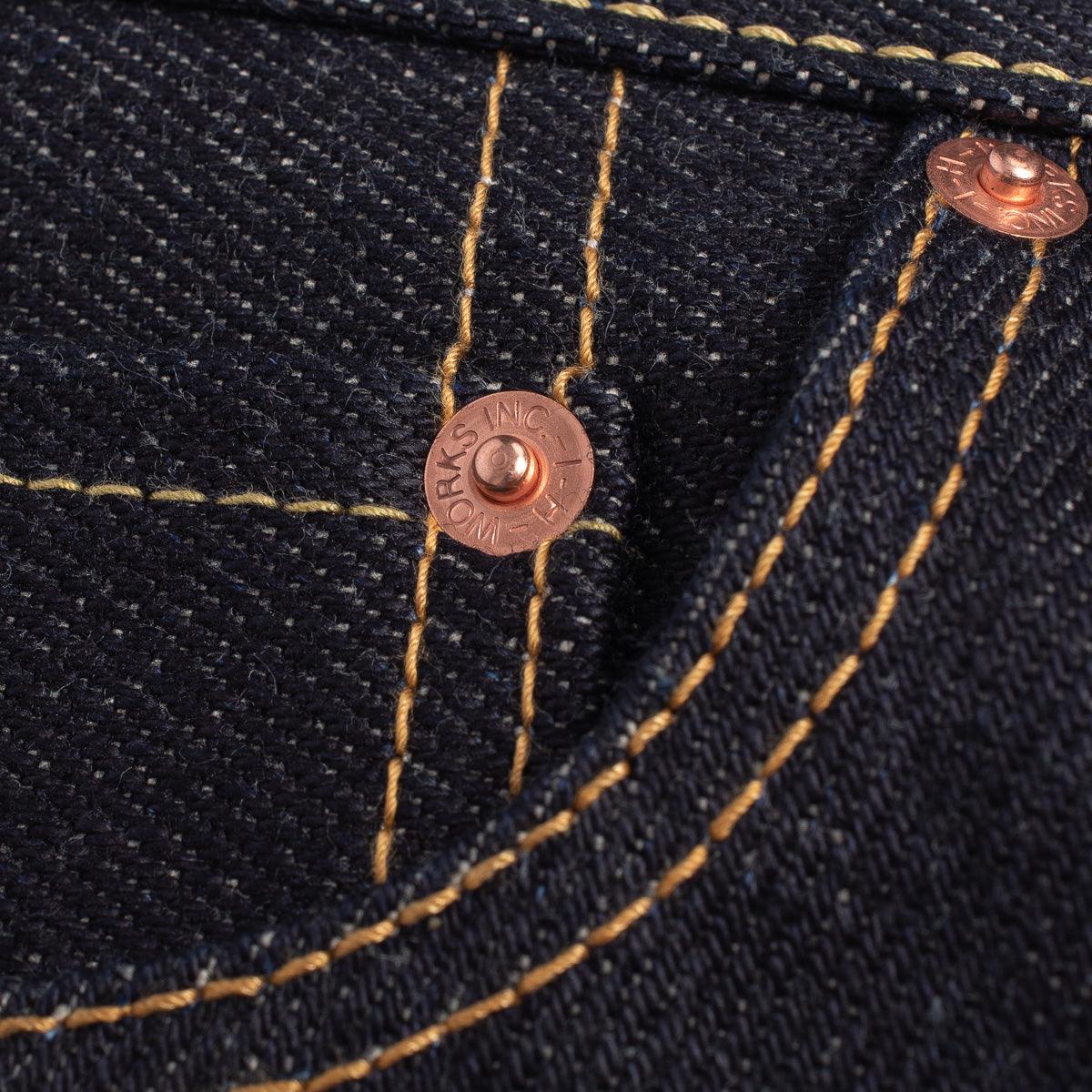 IH-555-XHS - 25oz Selvedge Denim Slim Straight Cut Jeans - Indigo - Image 10