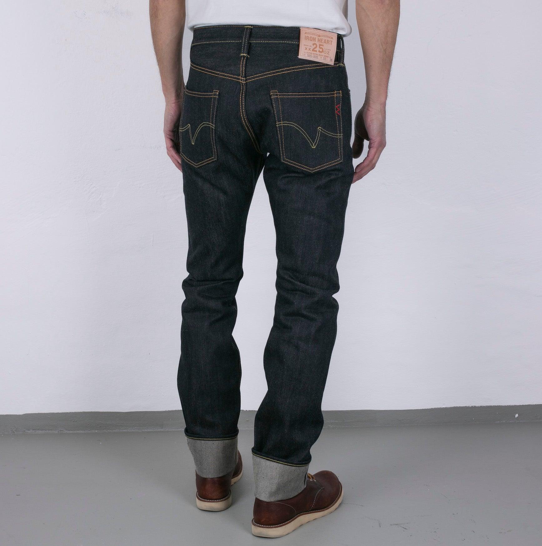 IH-555-XHS - 25oz Selvedge Denim Slim Straight Cut Jeans - Indigo - Image 4