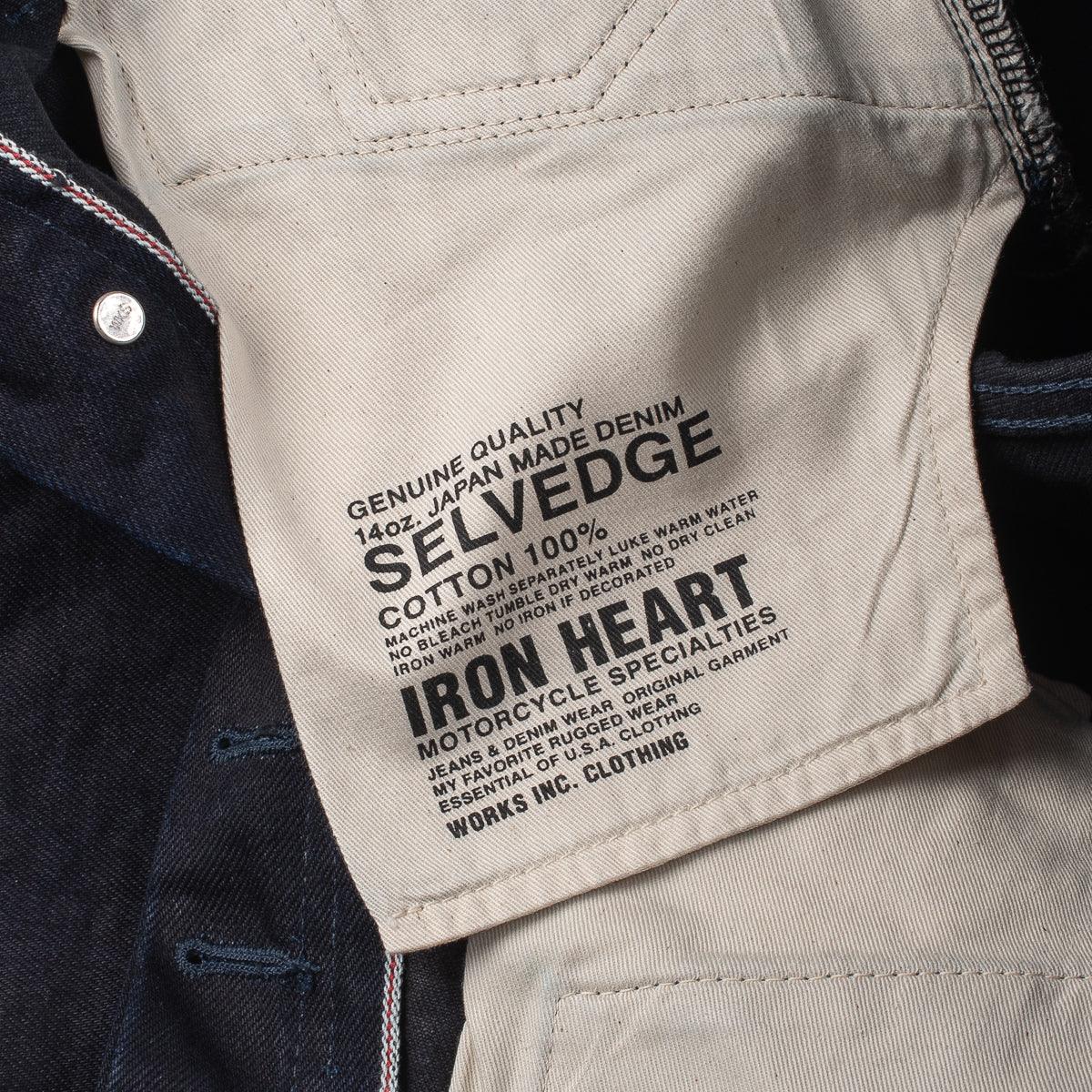 IH-555S-142IB - 14oz Selvedge Denim Super Slim Cut Jeans - Indigo/Black - Image 13