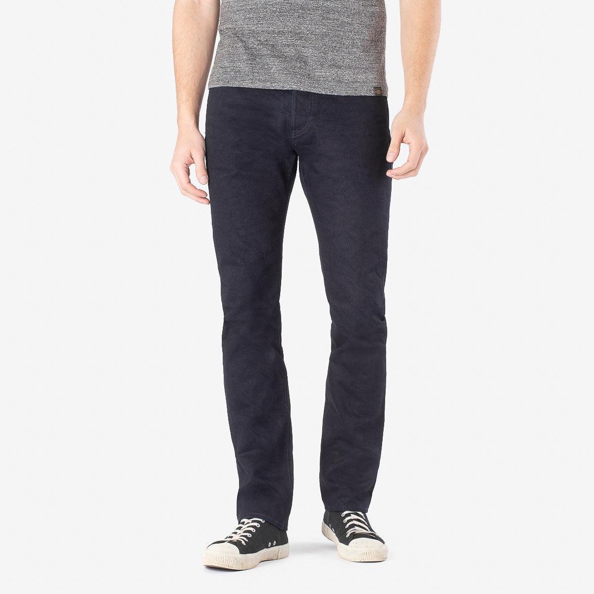 IH-555S-142IB - 14oz Selvedge Denim Super Slim Cut Jeans - Indigo/Black - Image 4