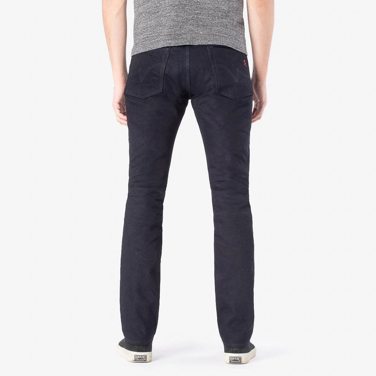 IH-555S-142IB - 14oz Selvedge Denim Super Slim Cut Jeans - Indigo/Black - Image 5