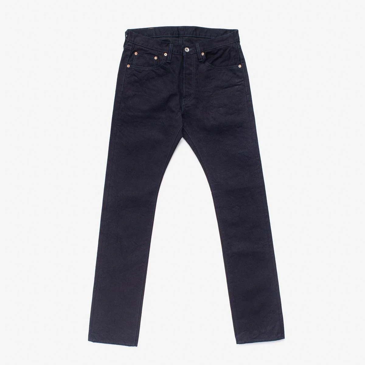 IH-555S-142IB - 14oz Selvedge Denim Super Slim Cut Jeans - Indigo/Black - Image 6