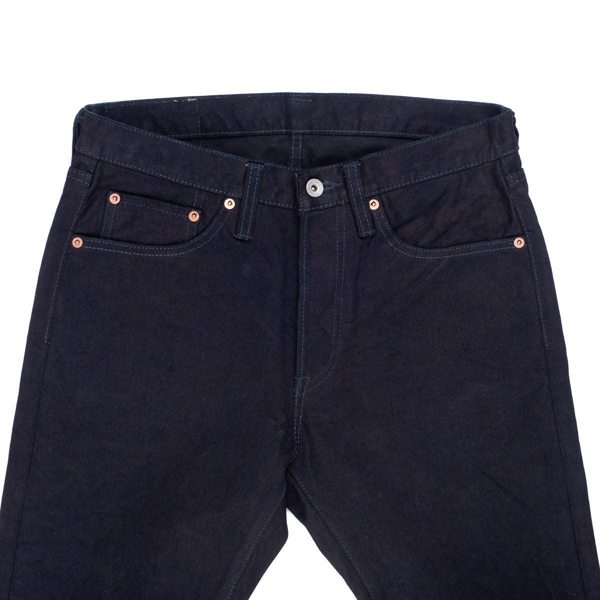 IH-555S-142IB - 14oz Selvedge Denim Super Slim Cut Jeans - Indigo/Black - Image 7