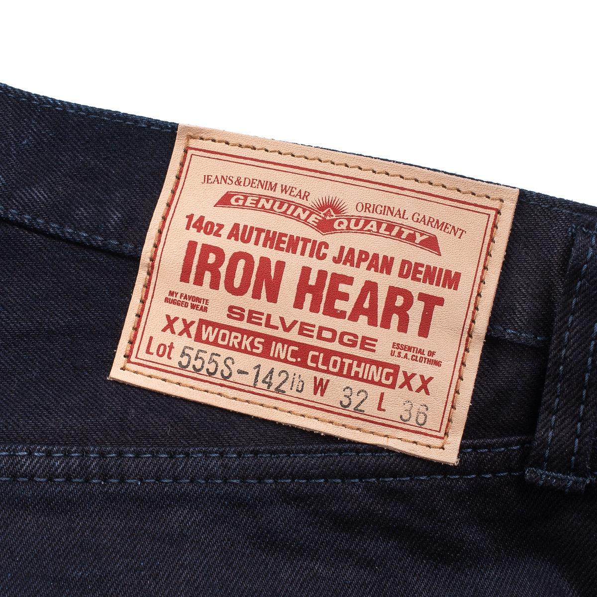 IH-555S-142IB - 14oz Selvedge Denim Super Slim Cut Jeans - Indigo/Black - Image 9