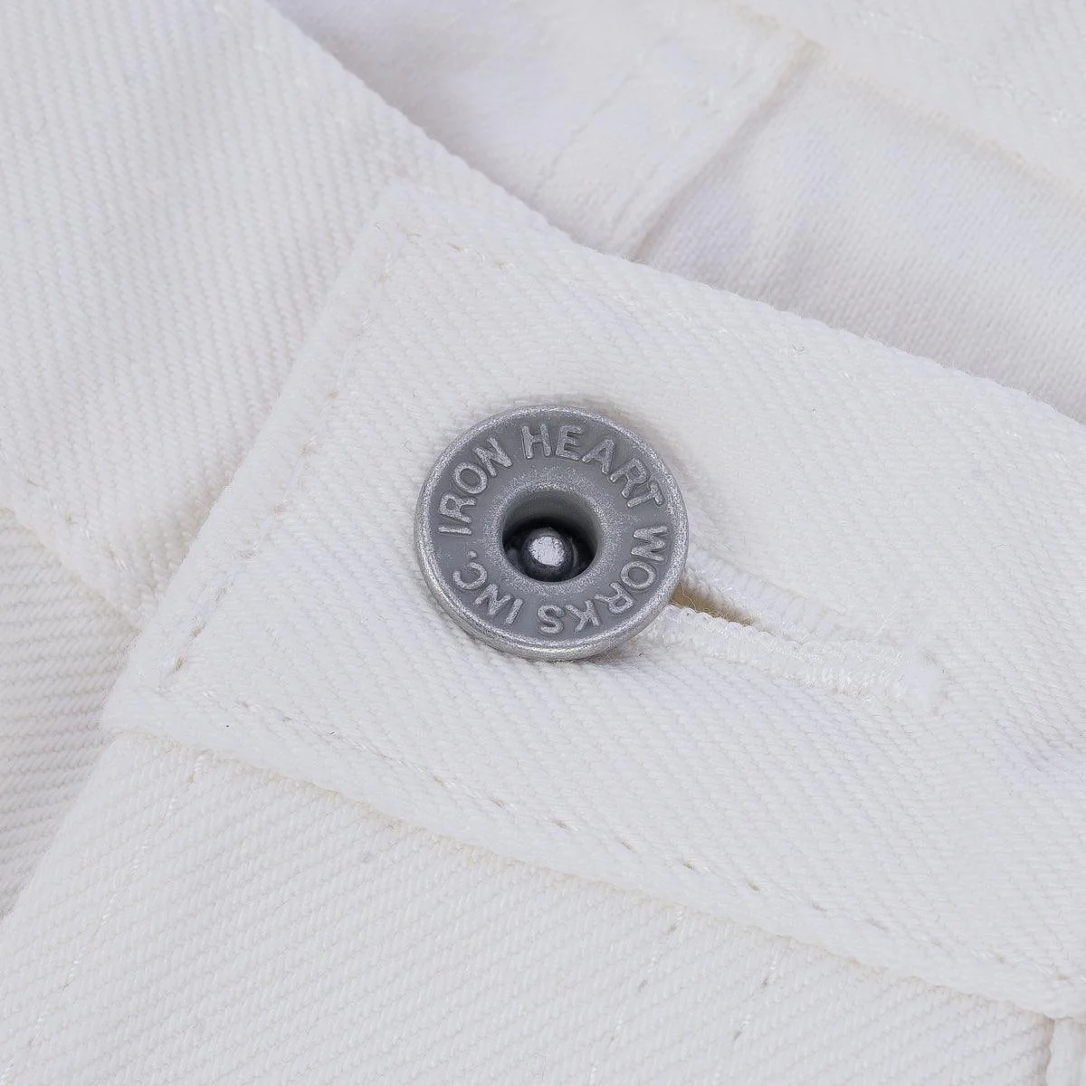 IH-634-WT - 13.5oz Cotton Twill Straight Cut Jeans - White - Image 10