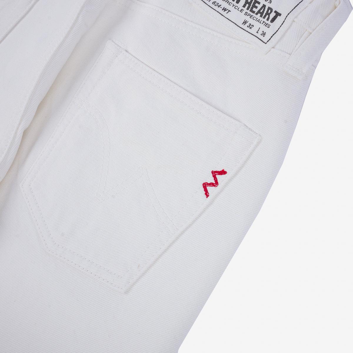 IH-634-WT - 13.5oz Cotton Twill Straight Cut Jeans - White - Image 6