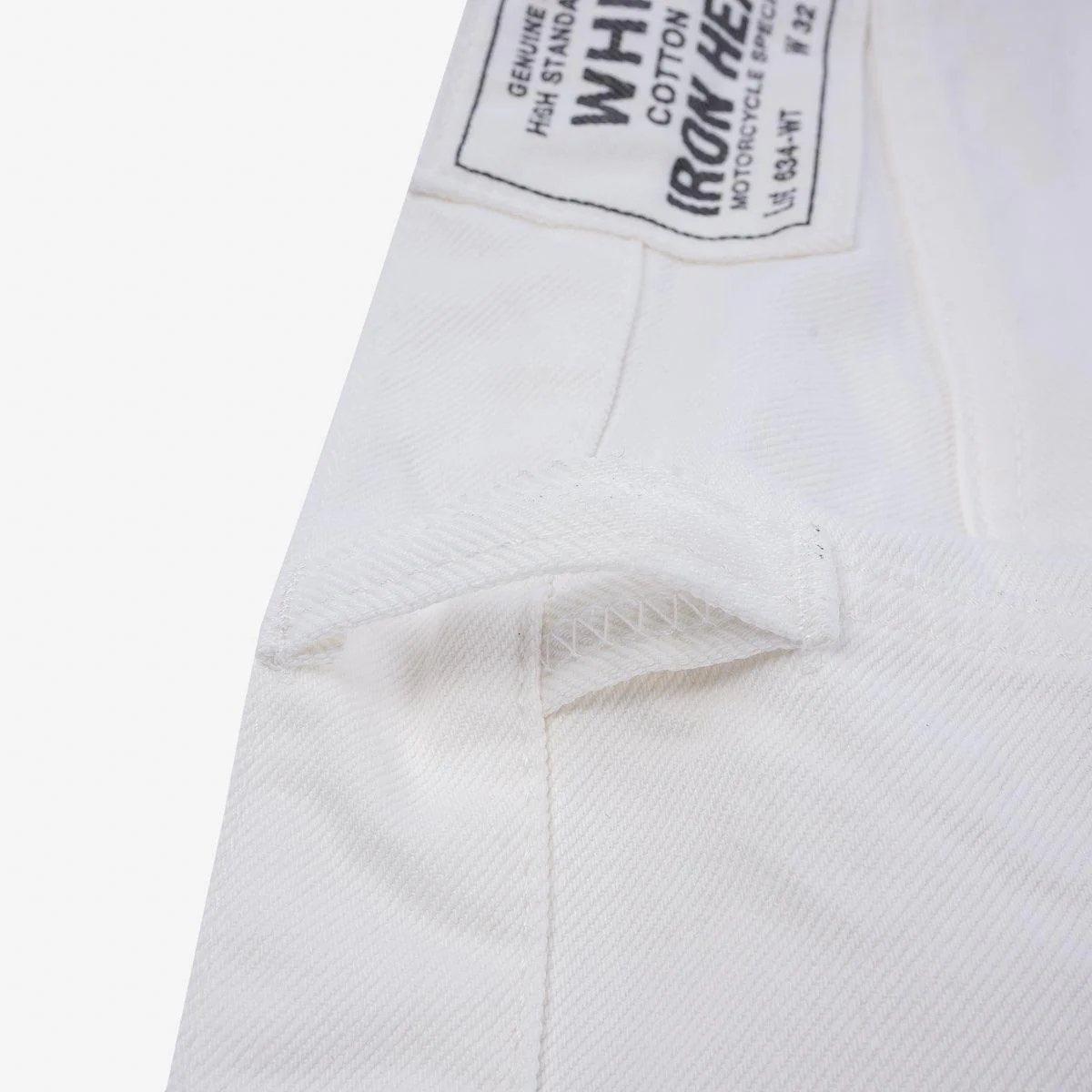 IH-634-WT - 13.5oz Cotton Twill Straight Cut Jeans - White - Image 7