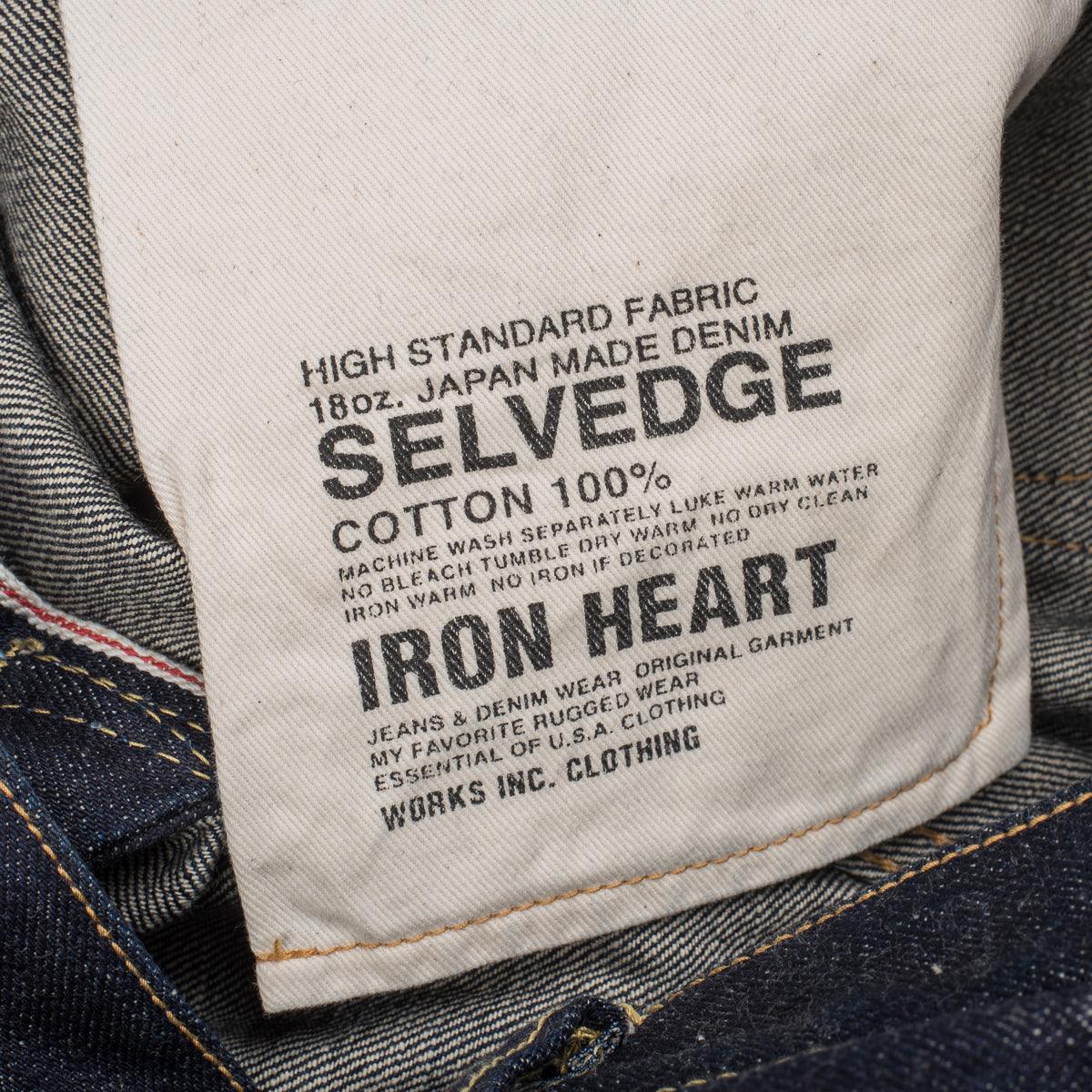 IH-634S-18 - 18oz Vintage Selvedge Denim Straight Cut Jeans - Indigo - Image 14