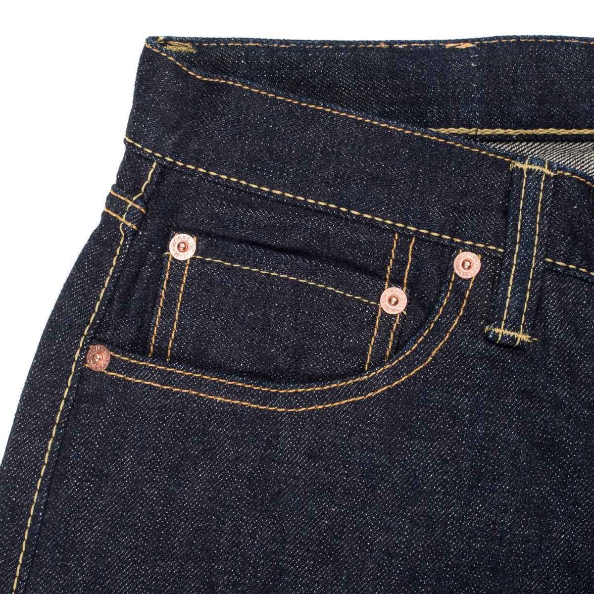 IH-634S-18 - 18oz Vintage Selvedge Denim Straight Cut Jeans - Indigo - Image 7