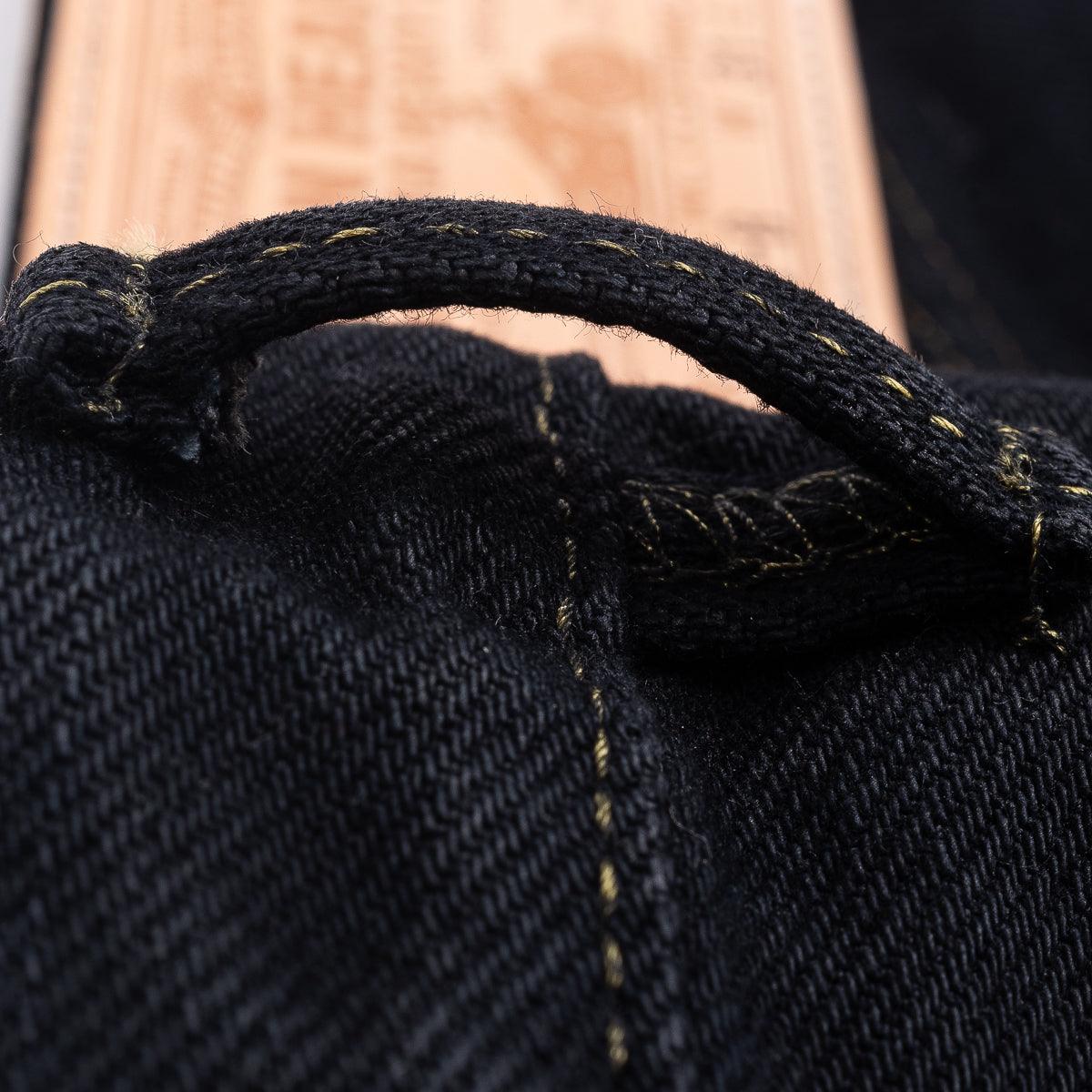 IH-634S-B - 21oz Selvedge Denim Straight Cut Jeans - Indigo Overdyed Black - Image 10