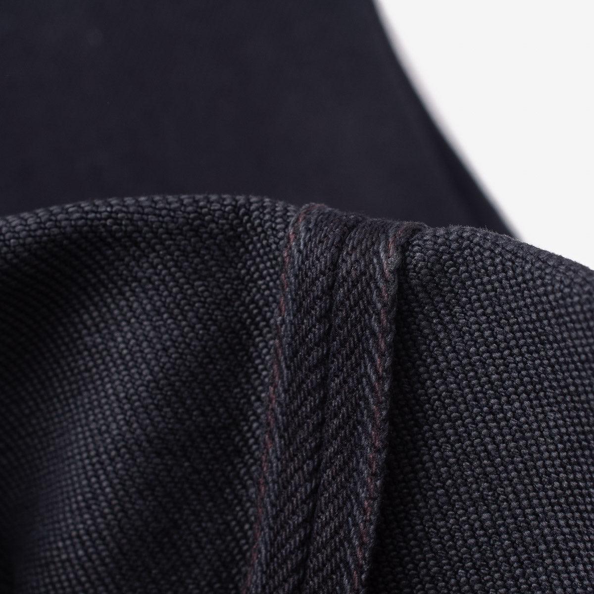 IH-634S-B - 21oz Selvedge Denim Straight Cut Jeans - Indigo Overdyed Black - Image 14