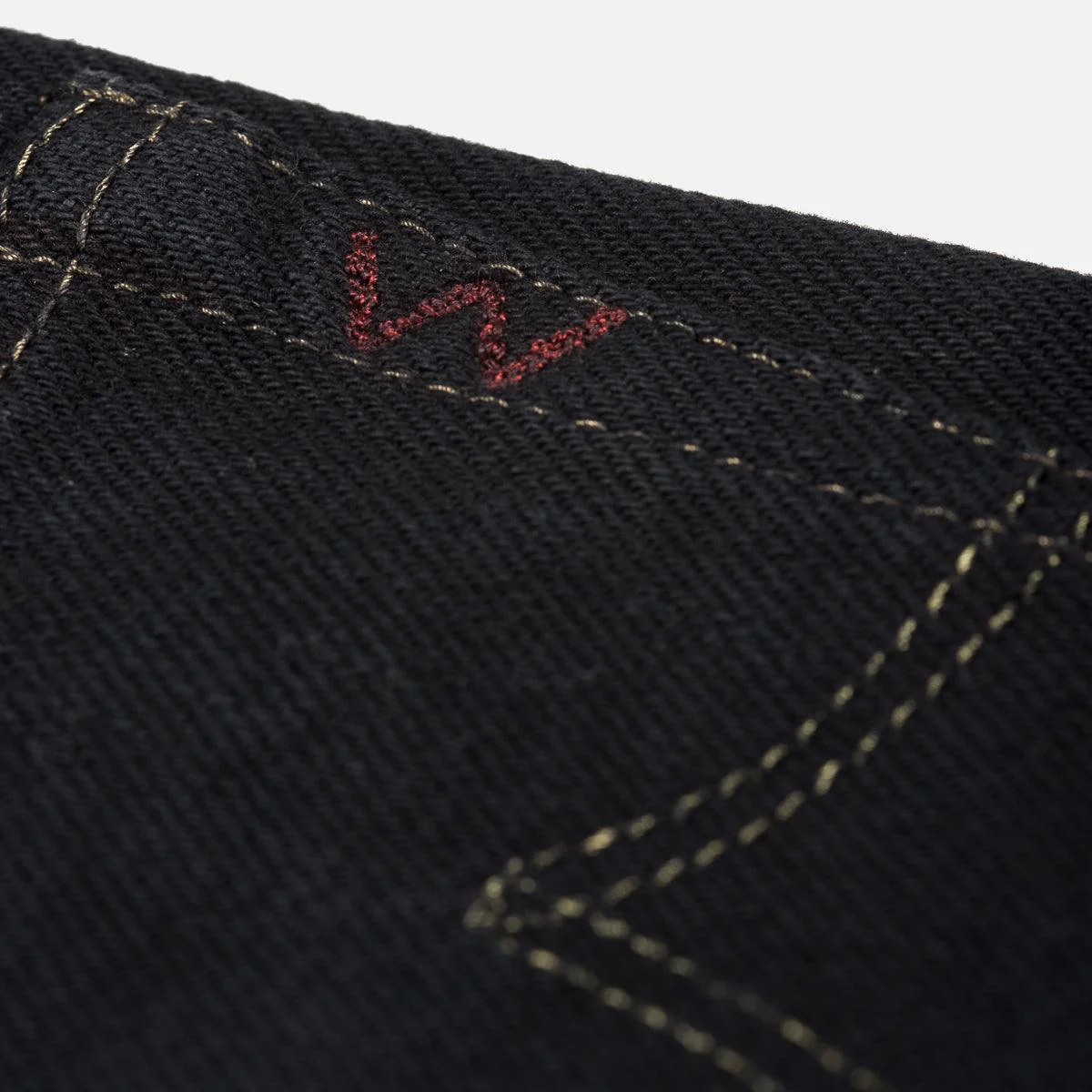 IH-634S-B - 21oz Selvedge Denim Straight Cut Jeans - Indigo Overdyed Black - Image 15