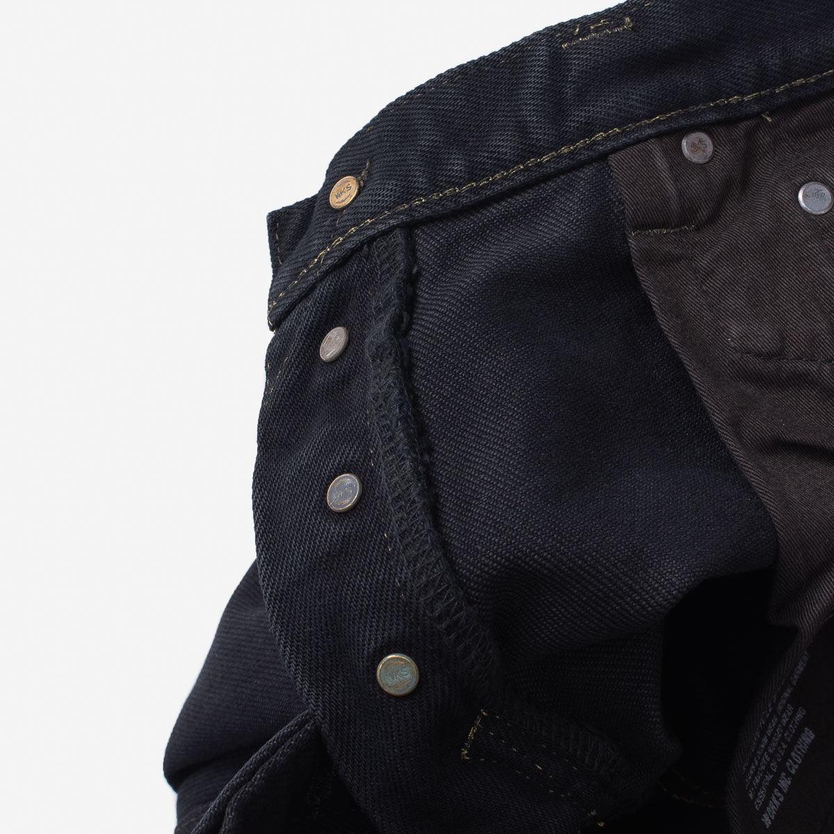 IH-634S-B - 21oz Selvedge Denim Straight Cut Jeans - Indigo Overdyed Black - Image 16