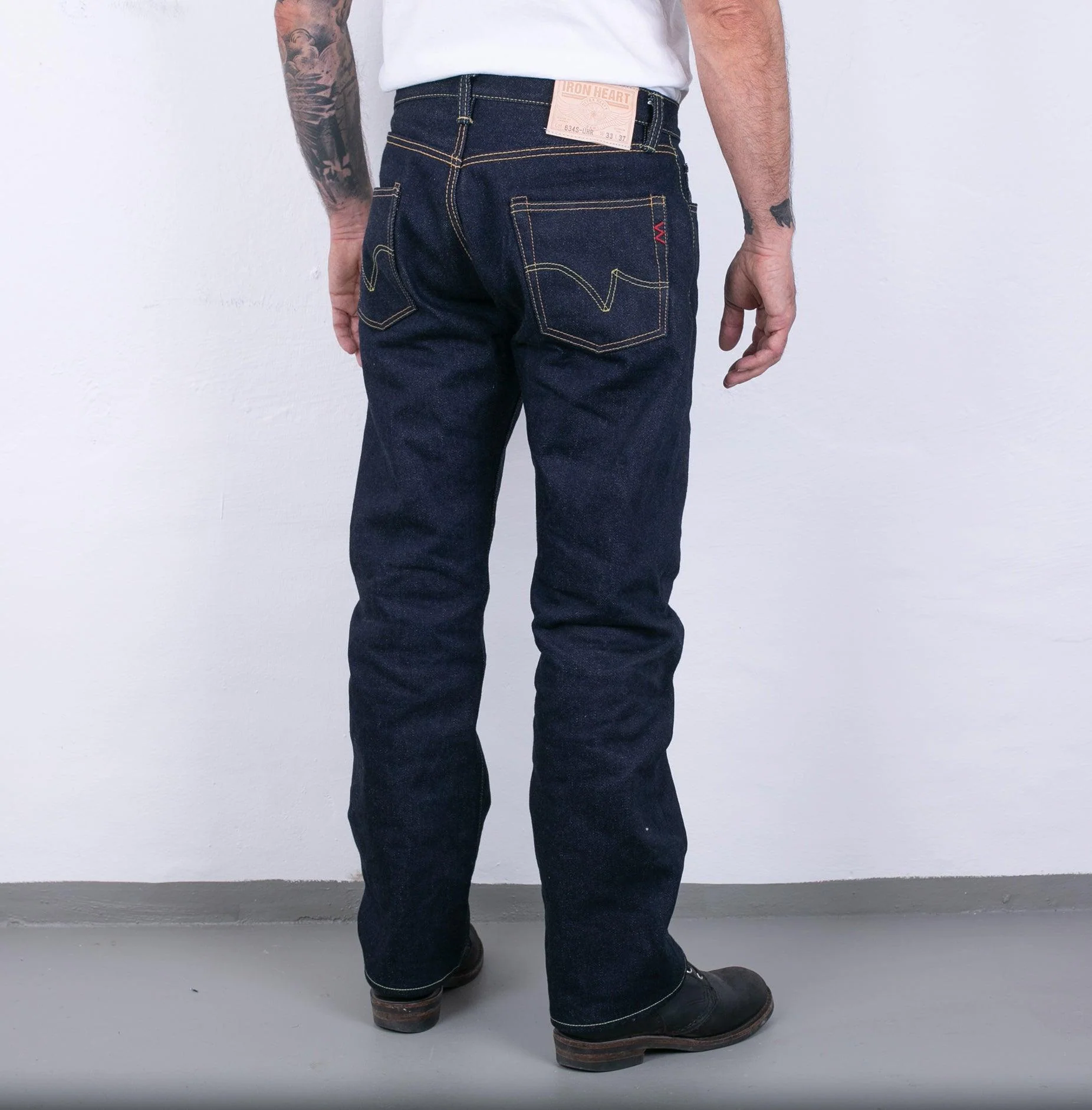 IH-634S-UHR - 21/23oz Raw Selvedge Denim Straight Cut Jeans - Indigo - Image 5
