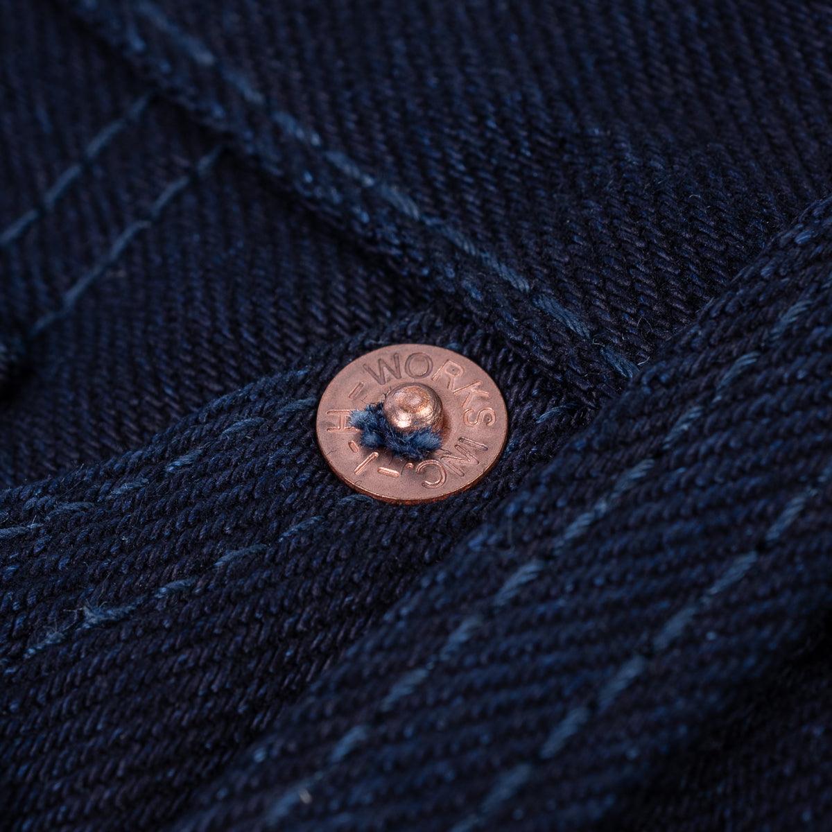 IH-666S-14II - 14oz Selvedge Denim Slim Straight Cut Jeans - Indigo/Indigo - Image 10