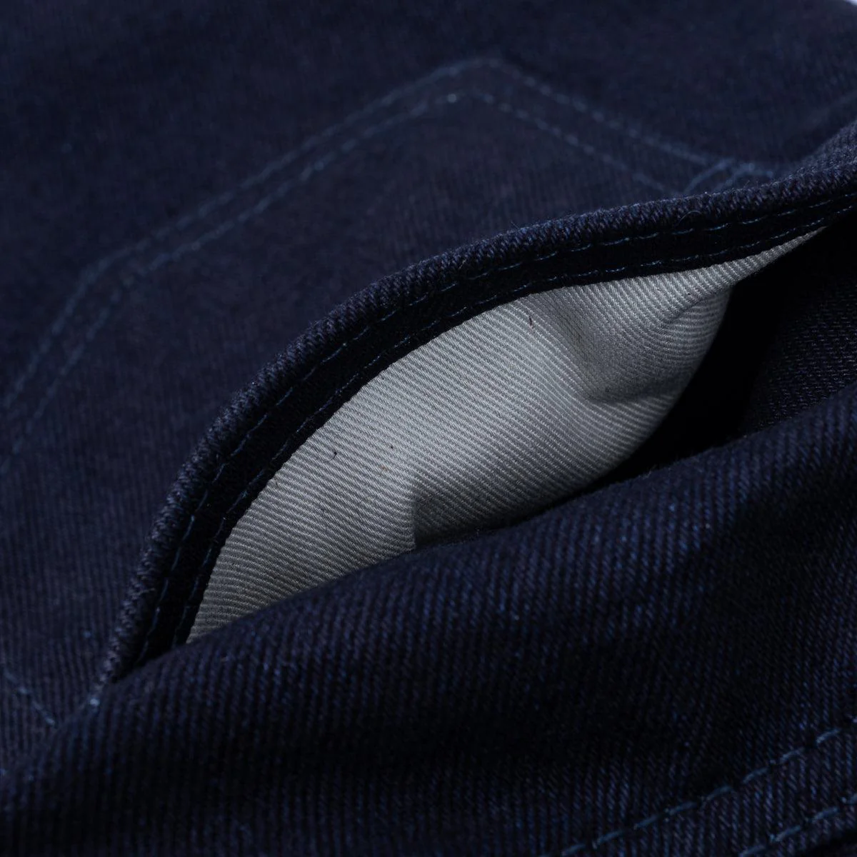 IH-666S-14II - 14oz Selvedge Denim Slim Straight Cut Jeans - Indigo/Indigo - Image 13