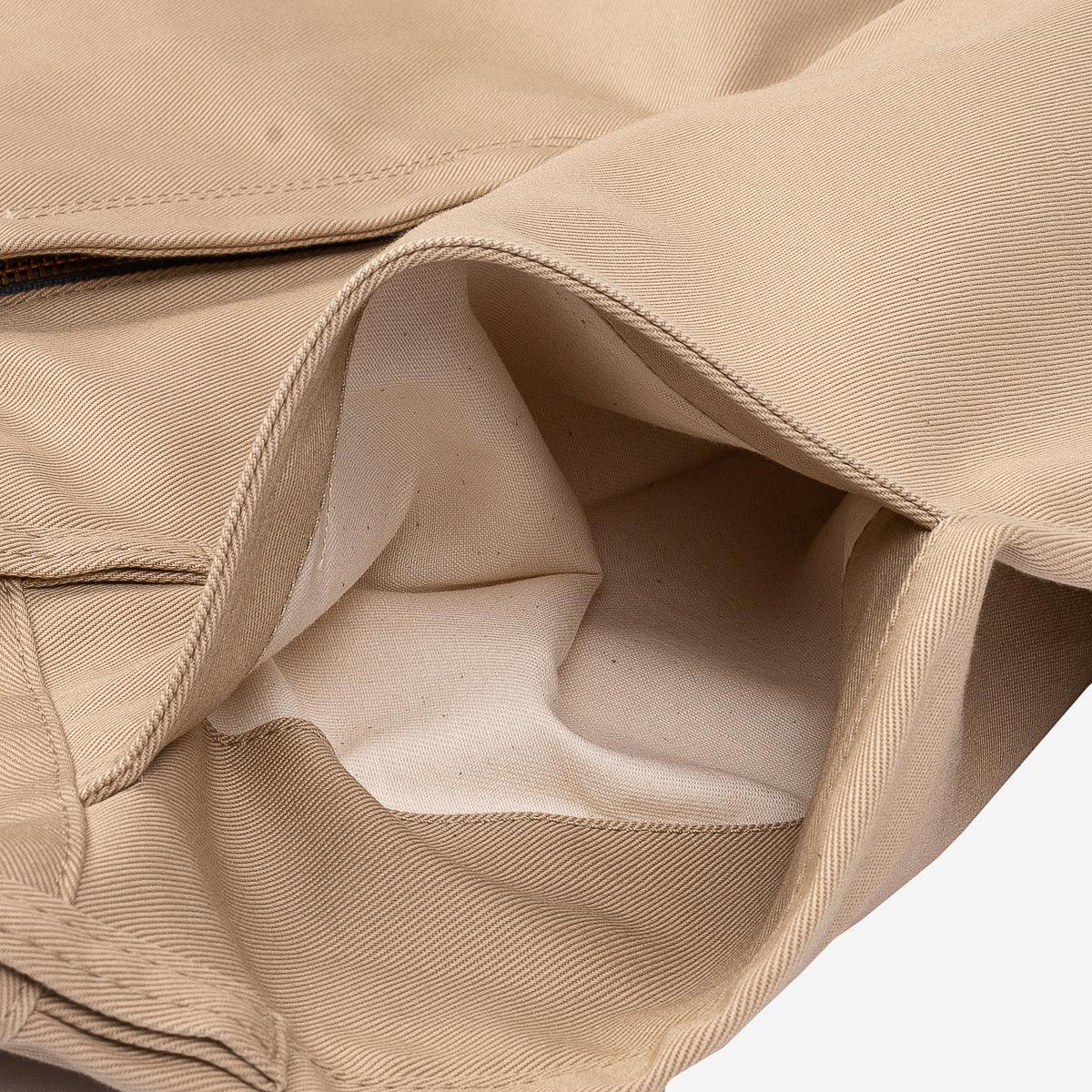 IH-717-KHA - 9oz Mercerised Selvedge Cotton Chinos - Khaki - Image 8