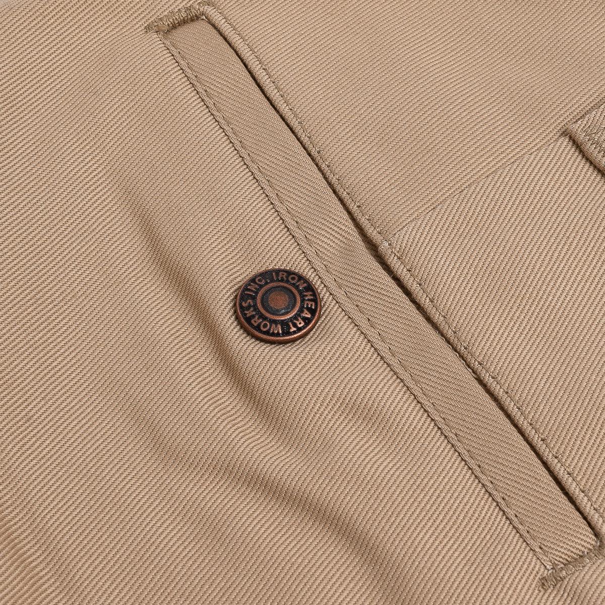 IH-717-KHA - 9oz Mercerised Selvedge Cotton Chinos - Khaki - Image 9