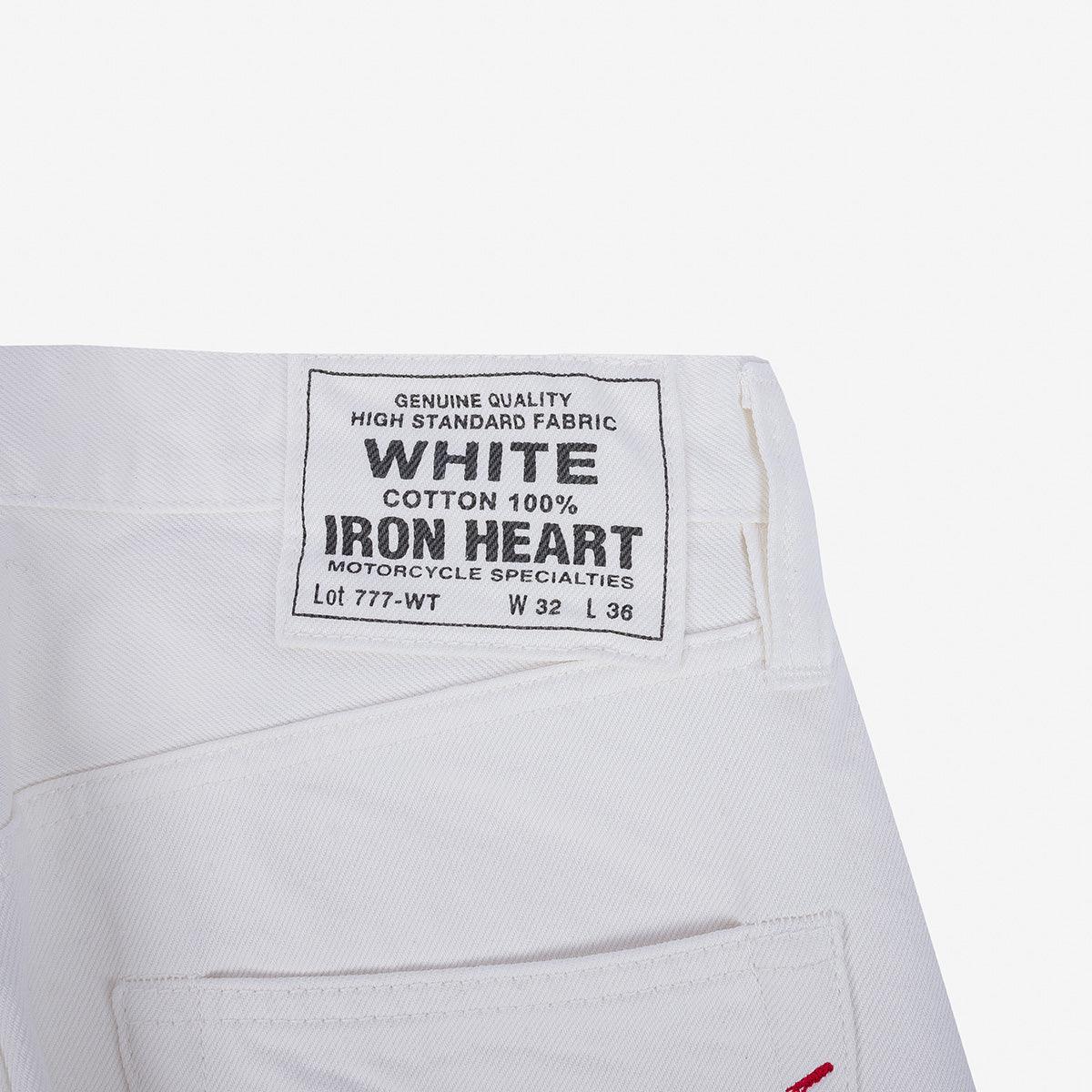 IH-777-WT - 13.5oz Cotton Twill Slim Tapered Cut Jeans - White - Image 5