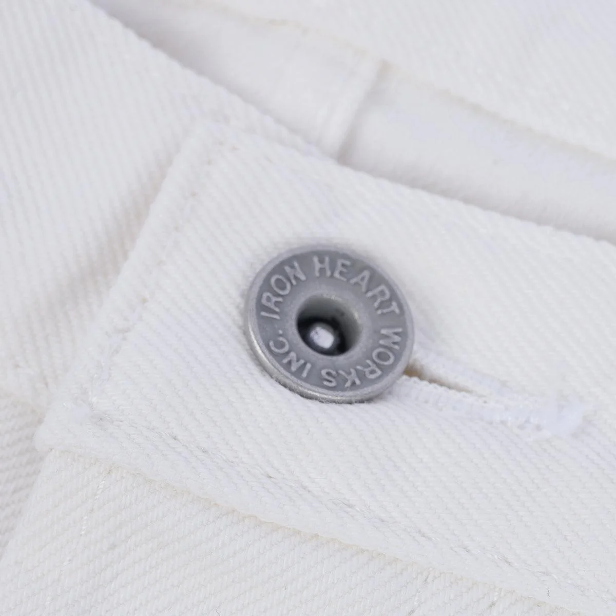 IH-777-WT - 13.5oz Cotton Twill Slim Tapered Cut Jeans - White - Image 7