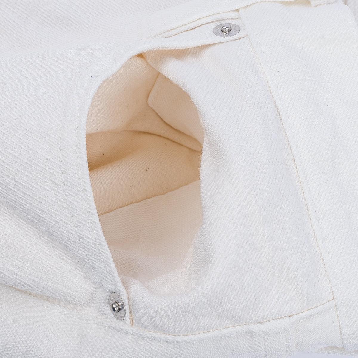 IH-777-WT - 13.5oz Cotton Twill Slim Tapered Cut Jeans - White - Image 8