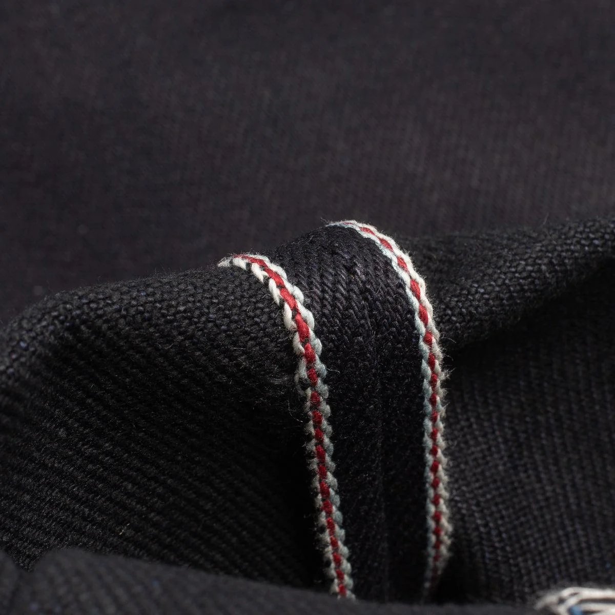 IH-777-XHSIB - 25oz Selvedge Denim Slim Tapered Cut Jeans - Indigo/Black - Image 14