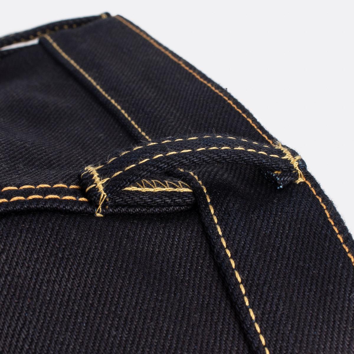IH-777-XHSIB - 25oz Selvedge Denim Slim Tapered Cut Jeans - Indigo/Black - Image 9