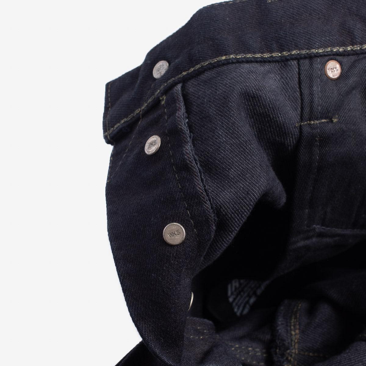 IH-777S-142OD - 14oz Selvedge Denim Slim Tapered Cut Jeans - Indigo Overdyed Black - Image 14
