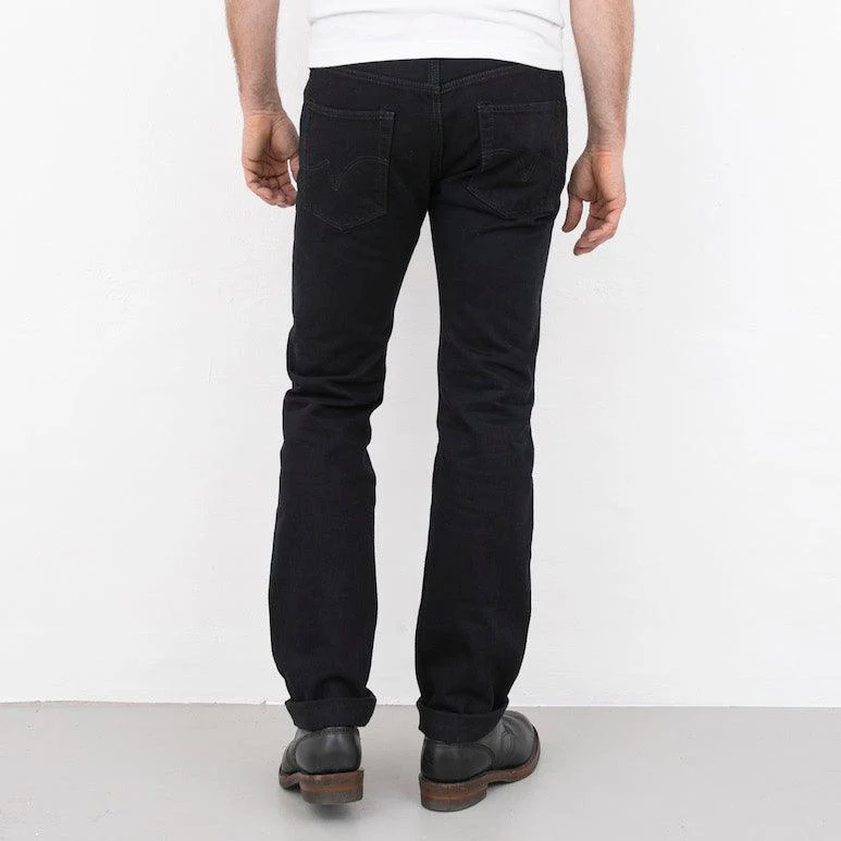 IH-777S-142OD - 14oz Selvedge Denim Slim Tapered Cut Jeans - Indigo Overdyed Black - Image 4