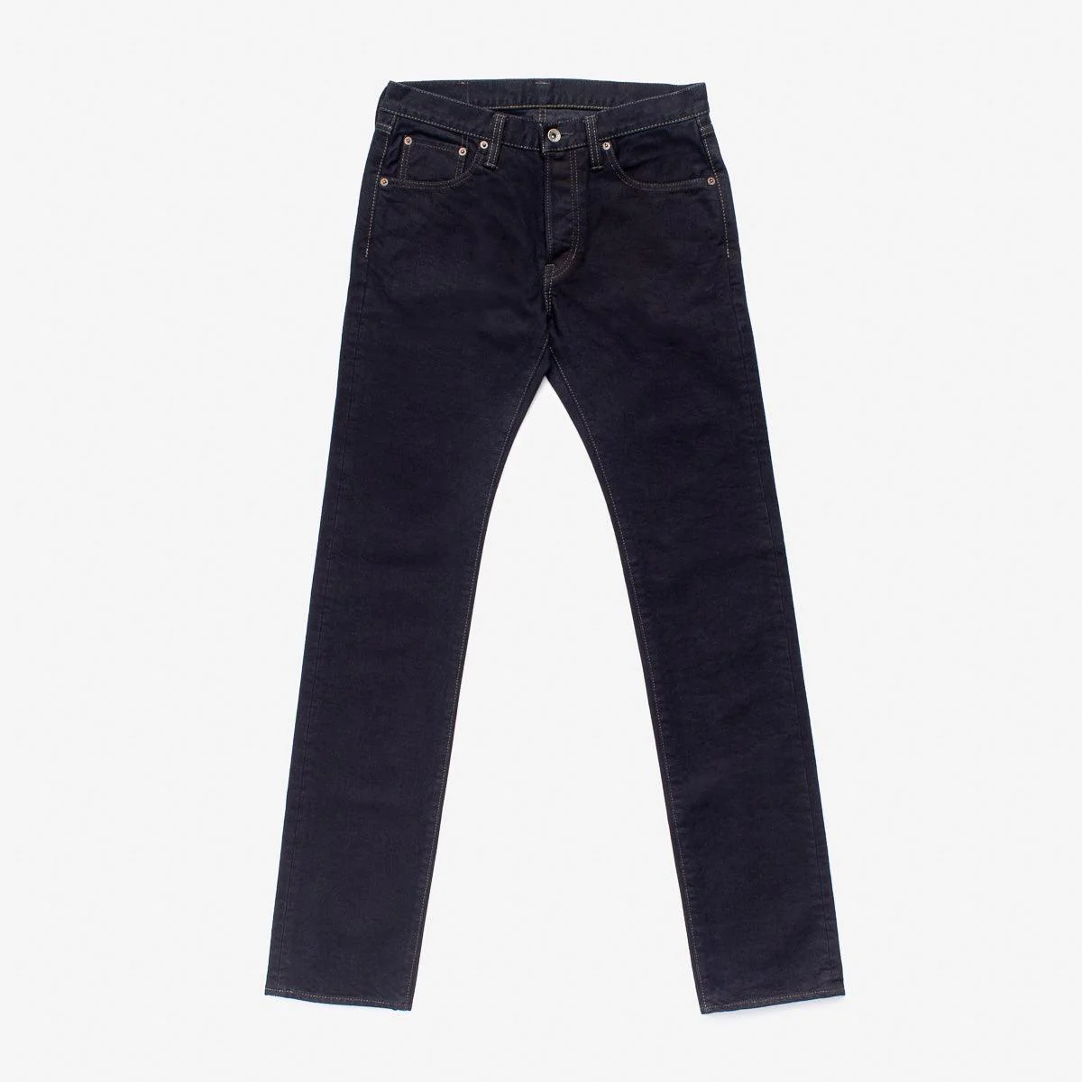 IH-777S-142OD - 14oz Selvedge Denim Slim Tapered Cut Jeans - Indigo Overdyed Black - Image 5