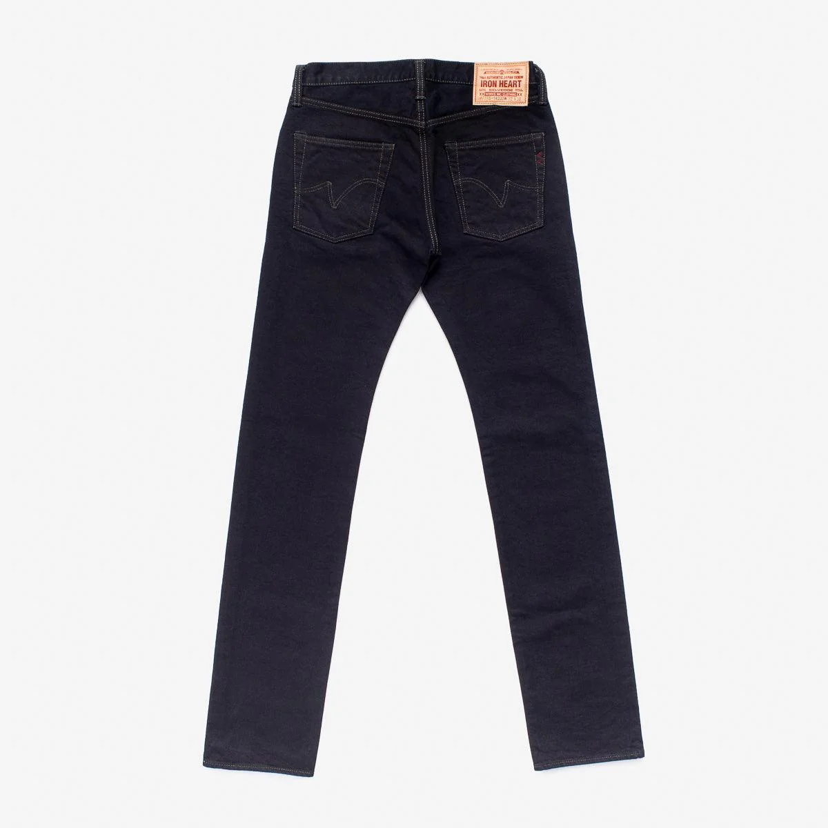 IH-777S-142OD - 14oz Selvedge Denim Slim Tapered Cut Jeans - Indigo Overdyed Black - Image 6
