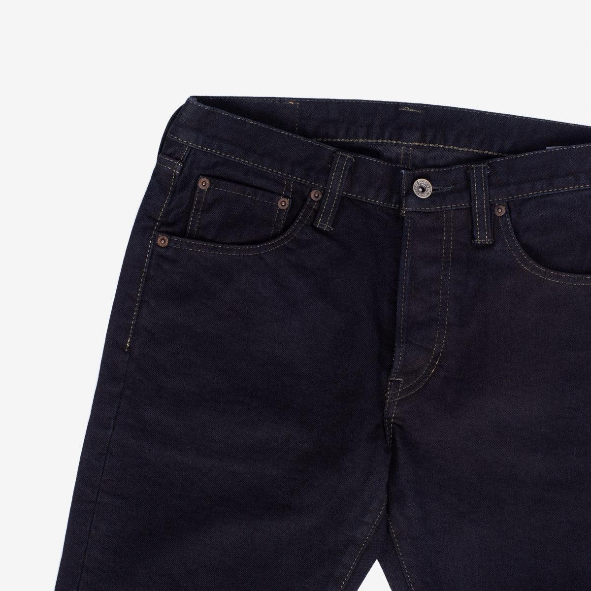 IH-777S-142OD - 14oz Selvedge Denim Slim Tapered Cut Jeans - Indigo Overdyed Black - Image 9