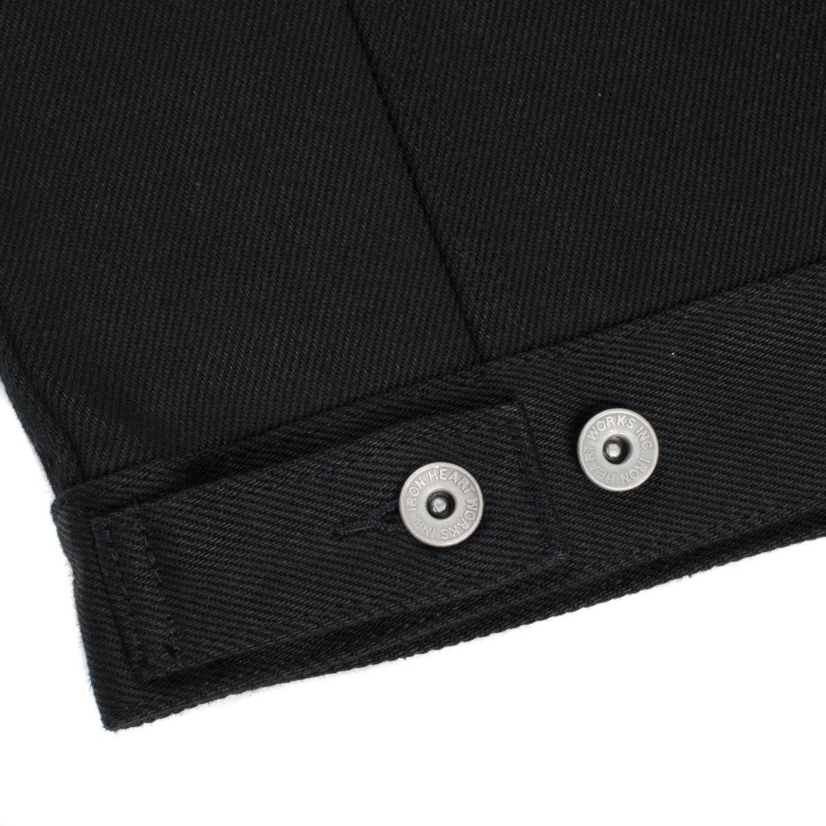 IH-9526V - 21oz Non-Fade Denim Vest Superblack - Image 7