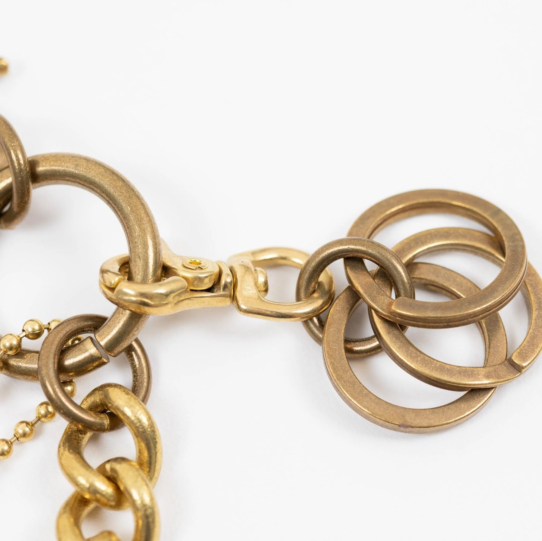 BRASS-W6 - Wallet Chain with Hook and Rings - Brass - Image 4