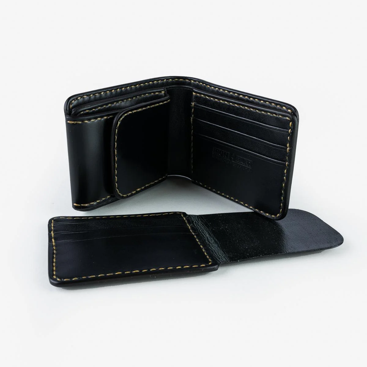 IHG-01-BLK - Small Shell Cordovan Wallet - Black - Image 3