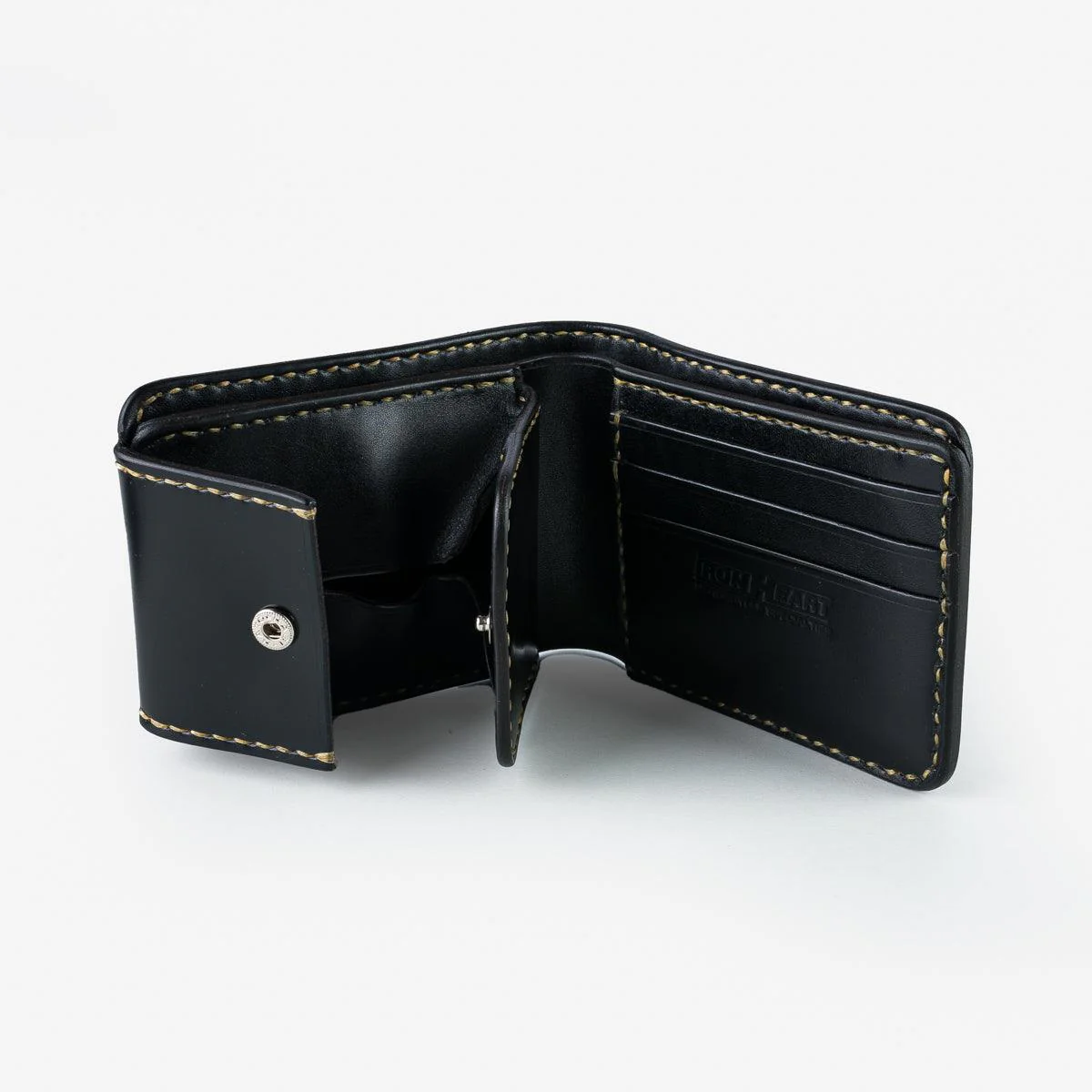 IHG-01-BLK - Small Shell Cordovan Wallet - Black - Image 5