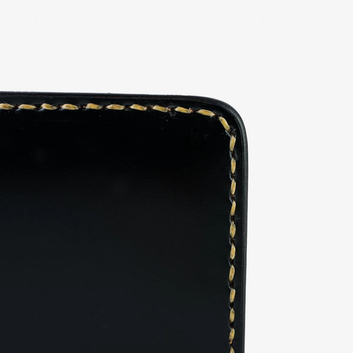 IHG-01-BLK - Small Shell Cordovan Wallet - Black - Image 7