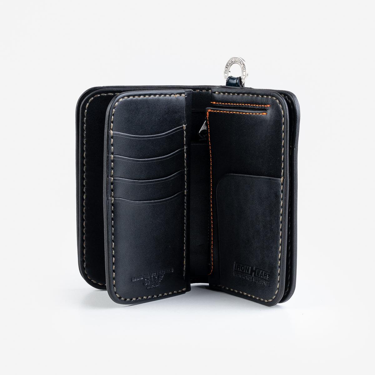 IHG-02-NAV - Medium Shell Cordovan Wallet - Navy Blue - Image 3