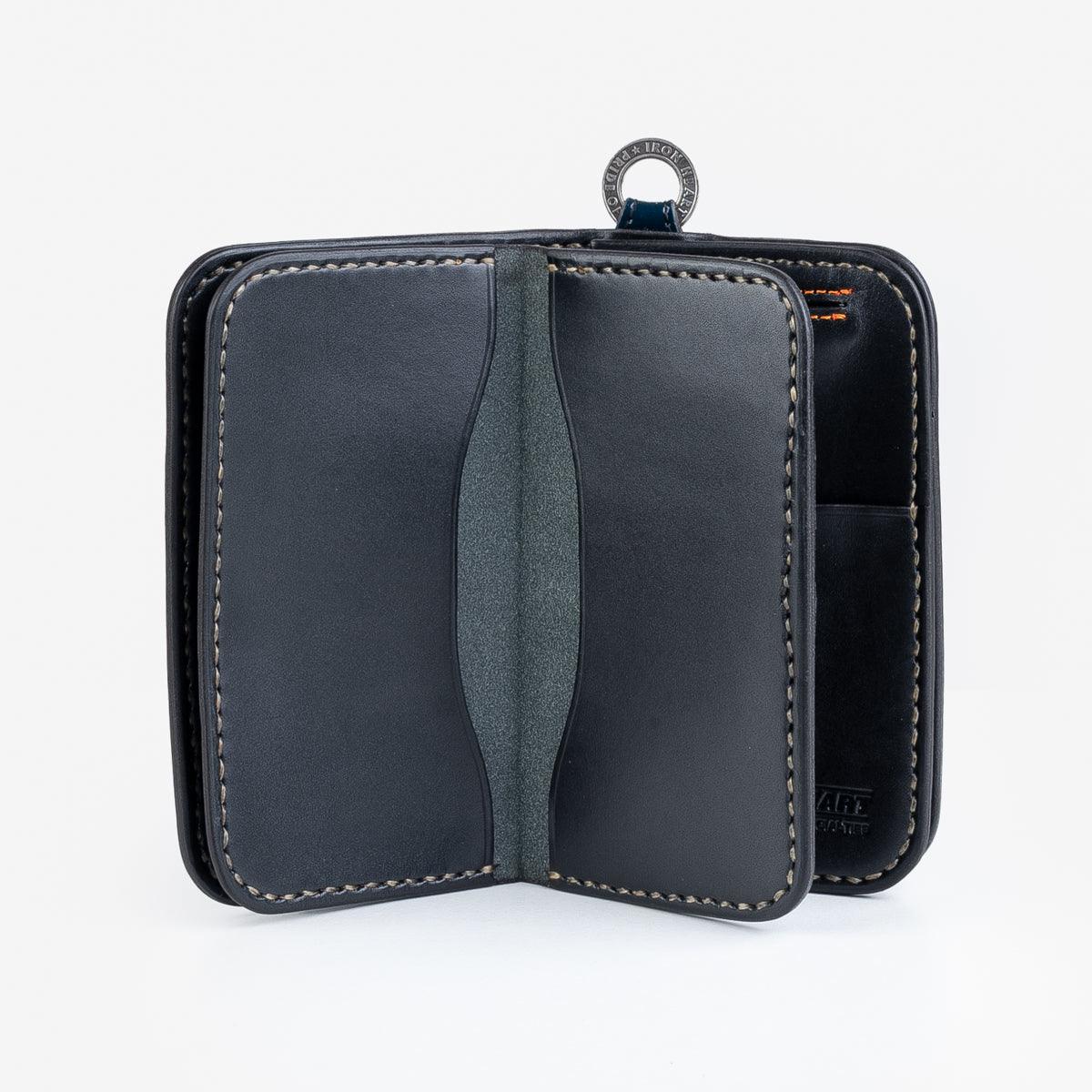 IHG-02-NAV - Medium Shell Cordovan Wallet - Navy Blue - Image 4