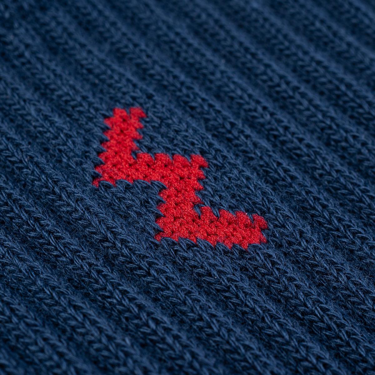 IHG-030-NAV - Iron Heart Boot Socks - Navy - Image 3