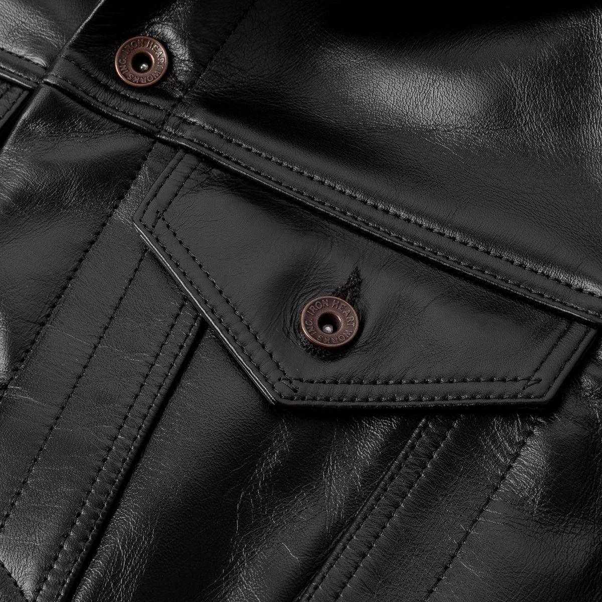 IHJ-64-BLK - Horsehide Modified Type III Jacket - Black - Image 5