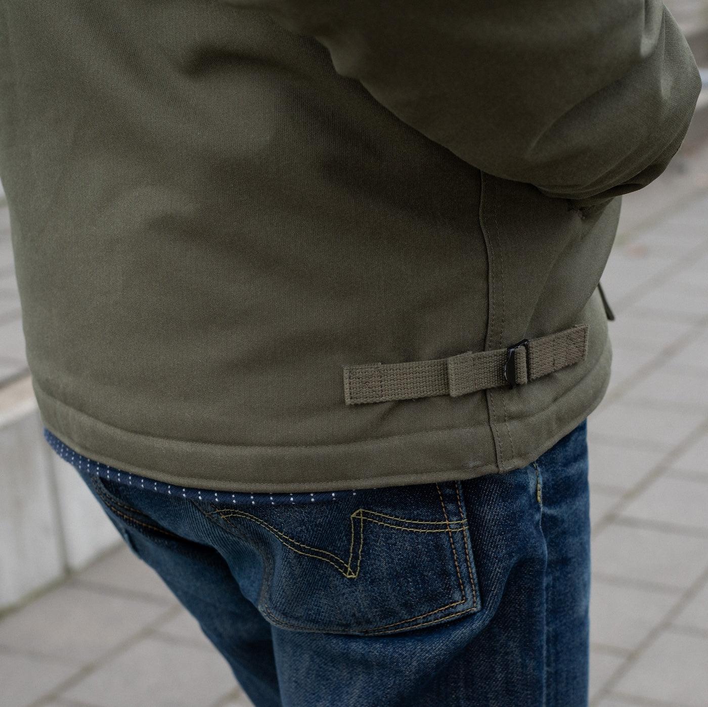 IHM-45-GRN - Oiled Whipcord A2 Deck Jacket - Army Green - Image 3