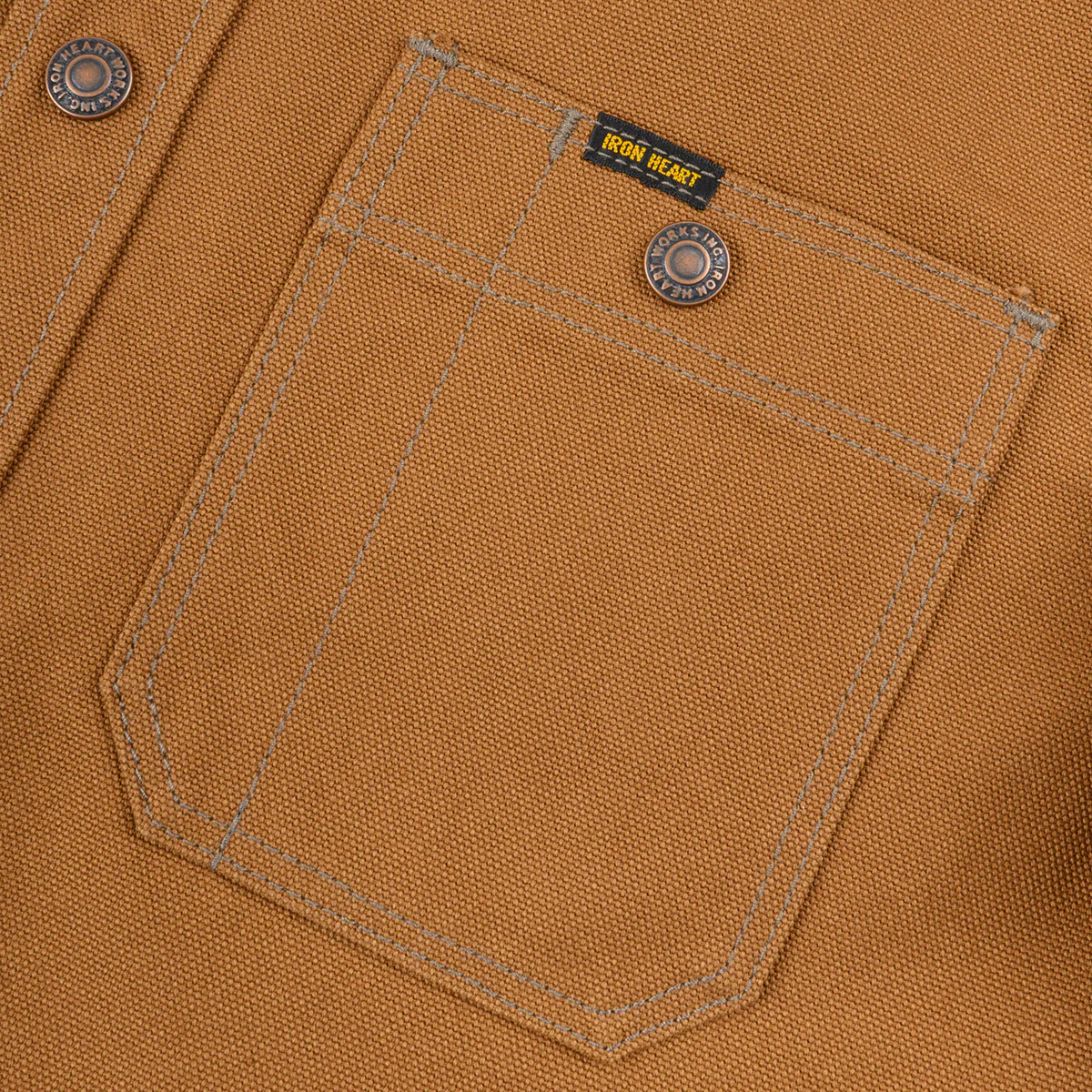 IHSH-189-BRN - 17oz Duck Work Shirt Style CPO - Brown - Image 5