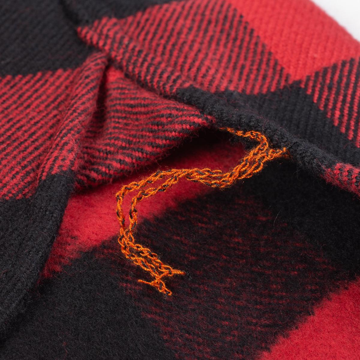 IHSH-244-RED - Ultra Heavy Flannel Buffalo Check Work Shirt - Red/Black - Image 6