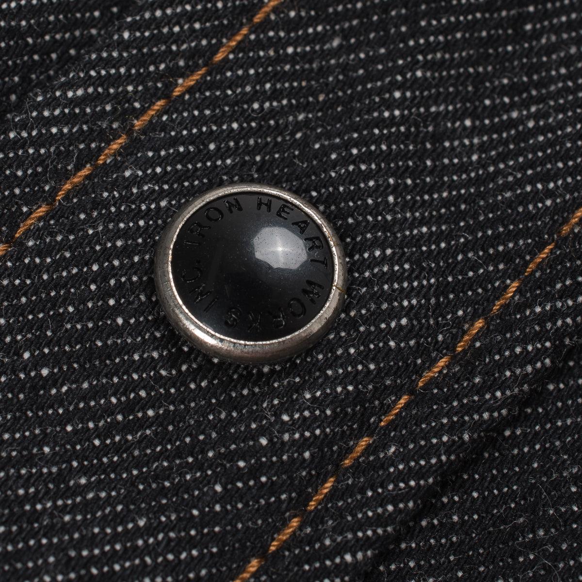 IHSH-33-BLK - 12oz Selvedge Denim Western Shirt - Black - Image 7