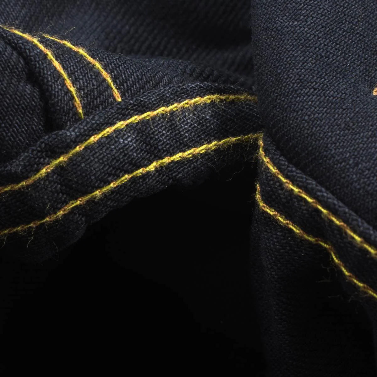 IHSH-33-OD - 12oz Selvedge Denim Western Shirt - Indigo Overdyed Black - Image 12