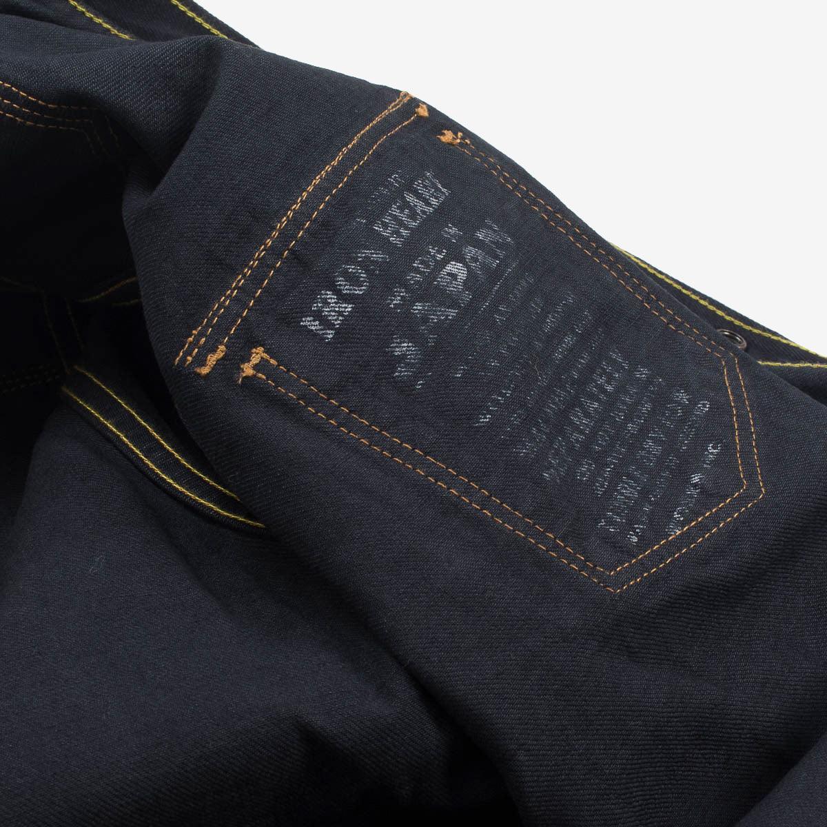 IHSH-33-OD - 12oz Selvedge Denim Western Shirt - Indigo Overdyed Black - Image 15